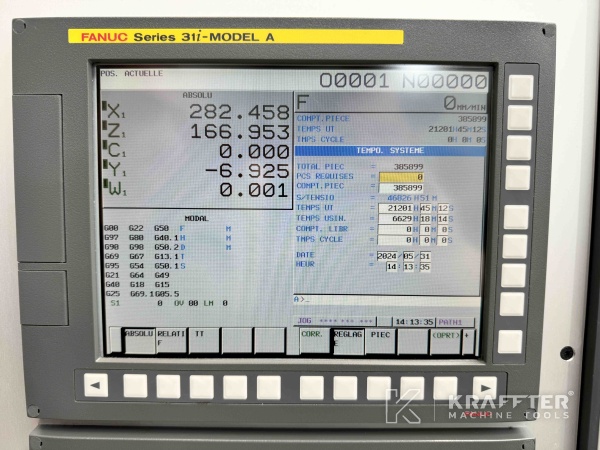 Computer Numerical Control FANUC 31i na rabljeni obdelovalni stroji za kovino BENZINGER TNI B6 90116